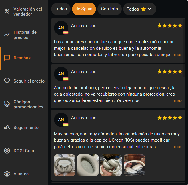 Reseñas con fotos para AliExpress