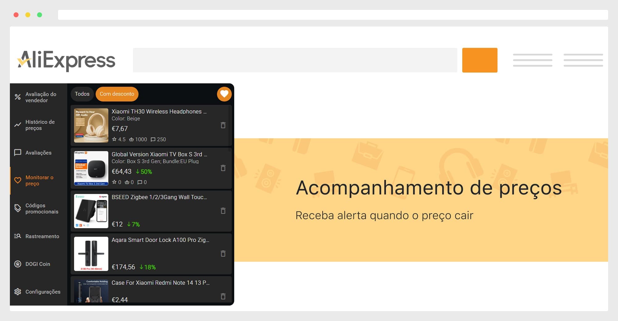 Seguimento cómodo da encomenda