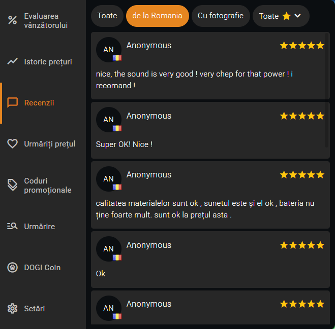 Vizualizați cu ușurință recenziile